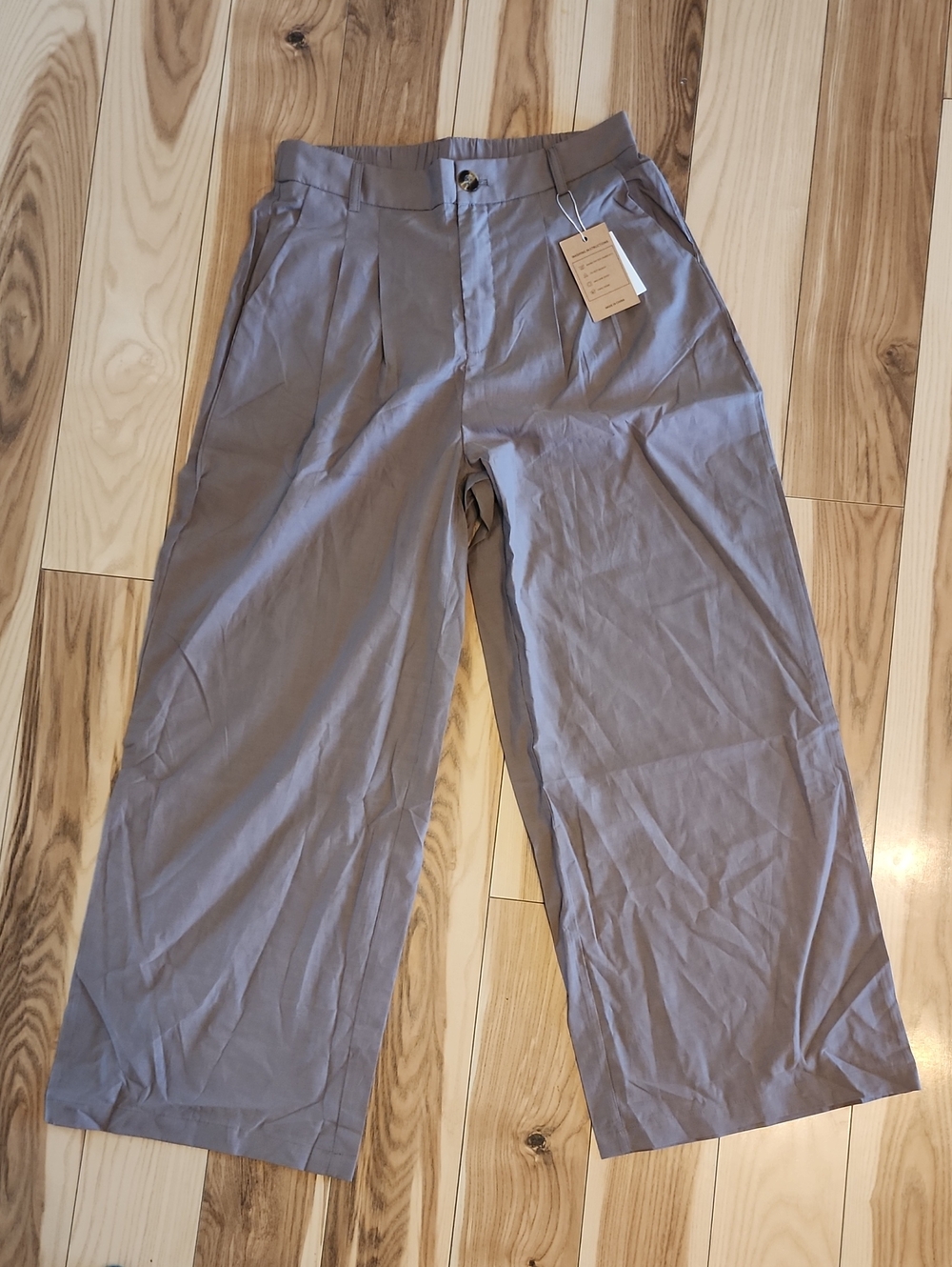 Medium Women's Wide Leg Casual Pants - Tan
